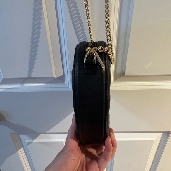 Kate Spade Love Shack Black Quilted Heart Crossbody Bag - Picture 2 of 4